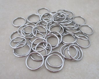 100 heavyweight 12mm open jump rings stainless steel 17 gauge open