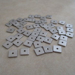 stainless steel beads flat square spacer 6mm