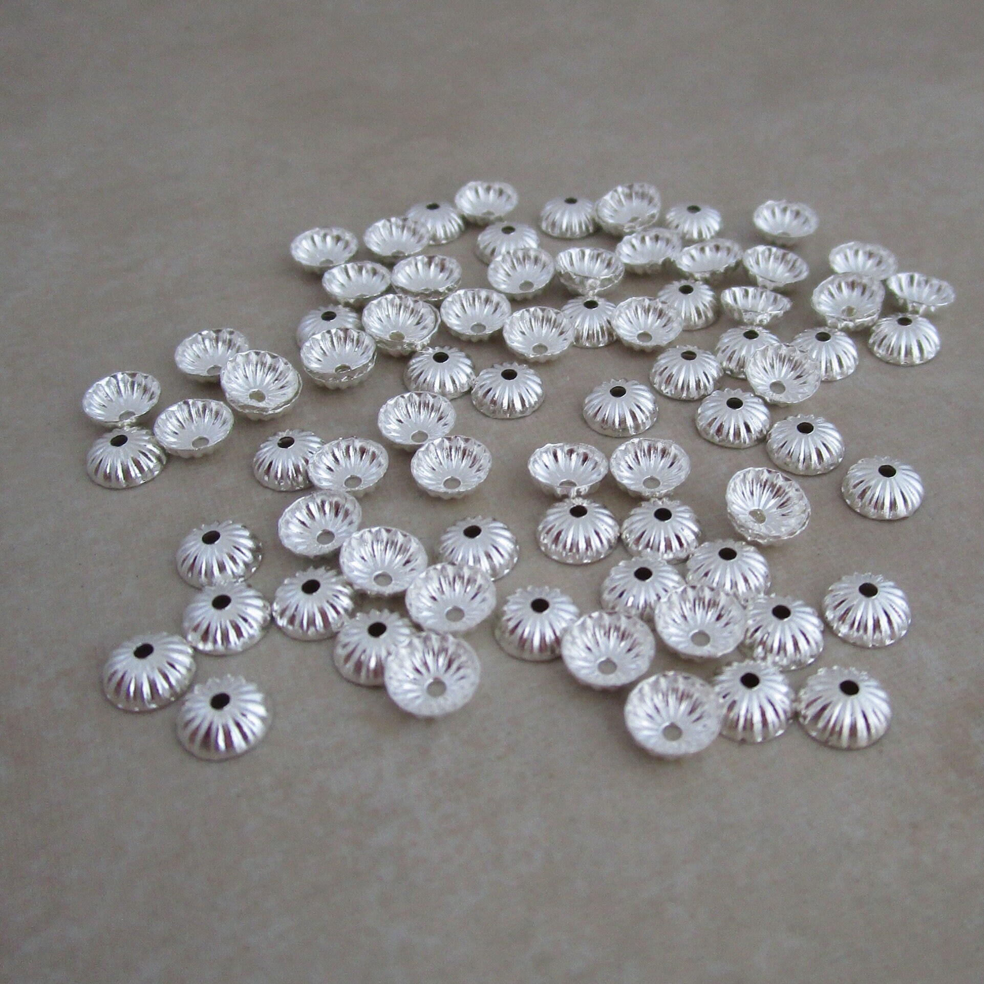 Round spacer beads 5mm, sterling silver 925, EL 5x4,3 mm - SILVEXCRAFT