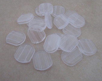 24 clear comfort cushion pads 14mm long for clip on earclips