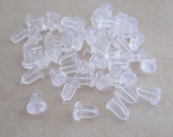300 silicone earring backs 5mm for earwires and studs