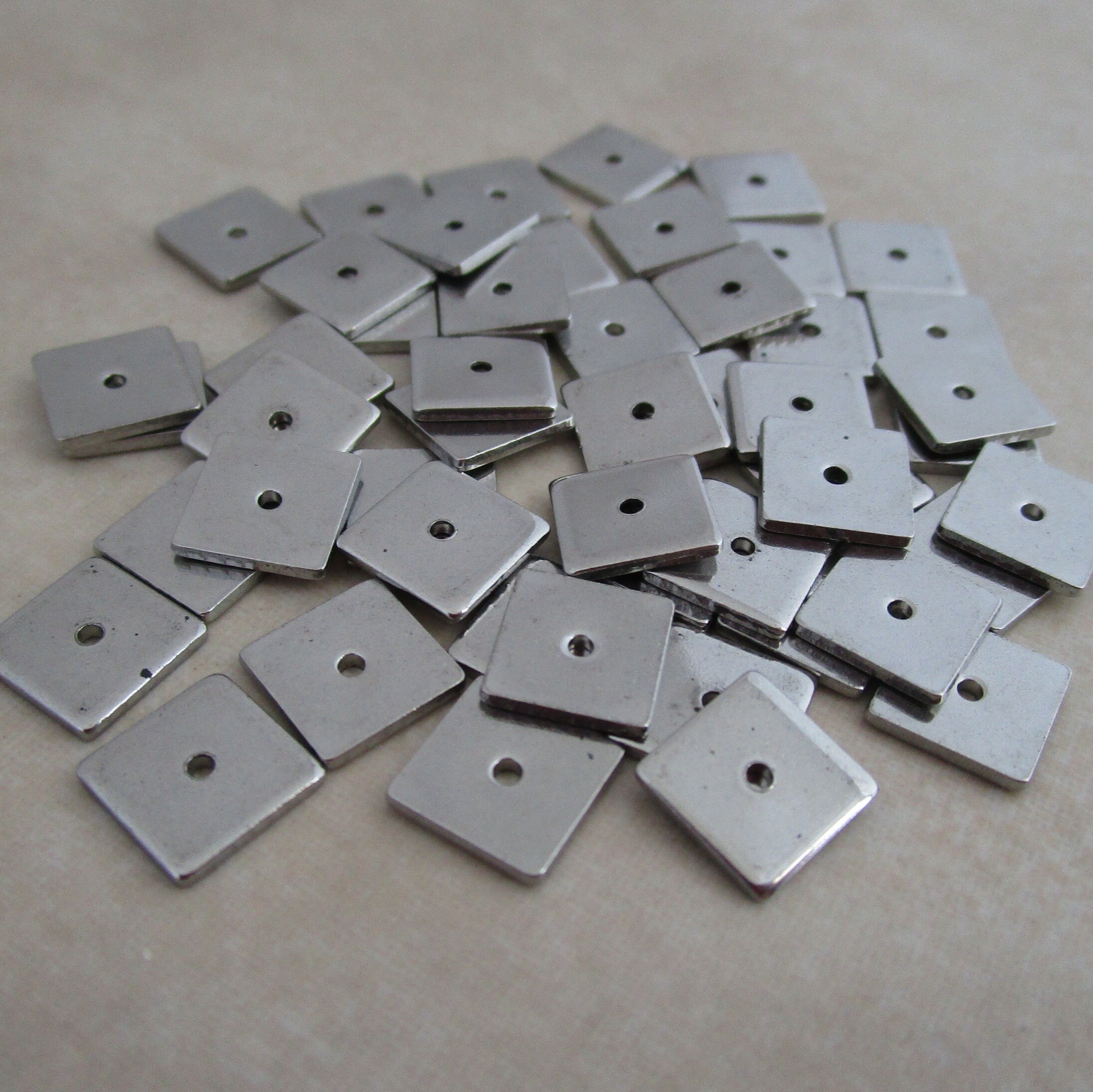 8mm stainless steel beads flat square spacer Etsy