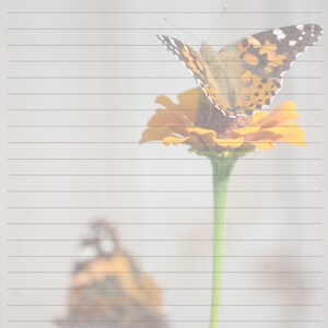 Downloadable Lined Paper Stationary Butterfly Monarch - Etsy