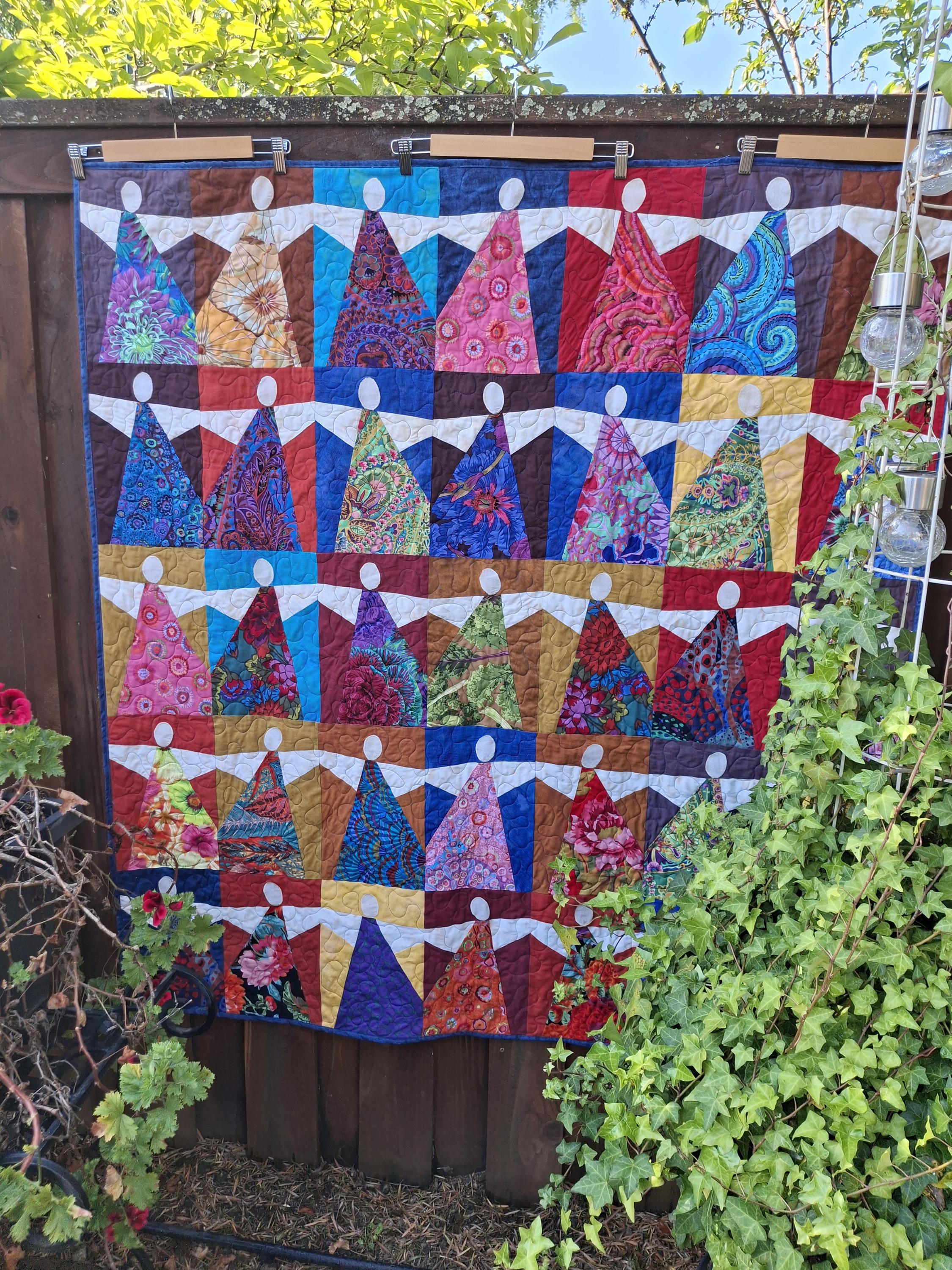 QUILT, EARTH ANGELS Handmade Quilt, Angel Quilt, Kaffe Fassett 