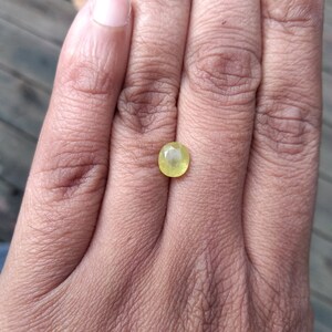 1.38ct Natural Yellow Oval Cut Sapphire Gemstone image 6