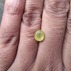 1.38ct Natural Yellow Oval Cut Sapphire Gemstone image 5