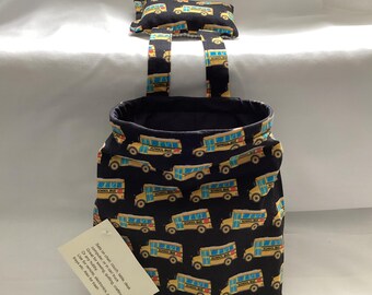 Trash Bag, School Bus, Scrap Caddy, Made in Maine