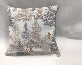 Balsam Pillow, Balsam Fir  Trees, Bunnies, Winter scene
