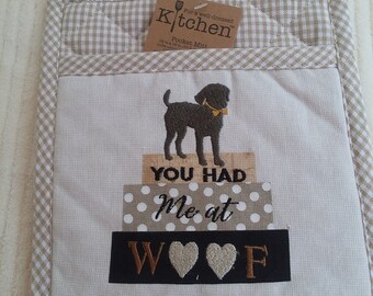 Oven Mitt, Dog Decoration, Kitchen Accessories, Gift Set, Dish Cloth, Scrubbie,, Mitt