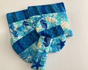 Gift Set, Mothers Day, Oven Mitt, Pot Holder, Hot mat, Mini Pot, Blueberries