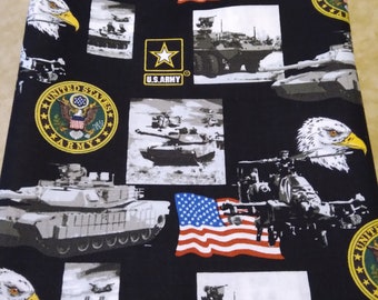 US Army, Military Fabric, Patriotic Material