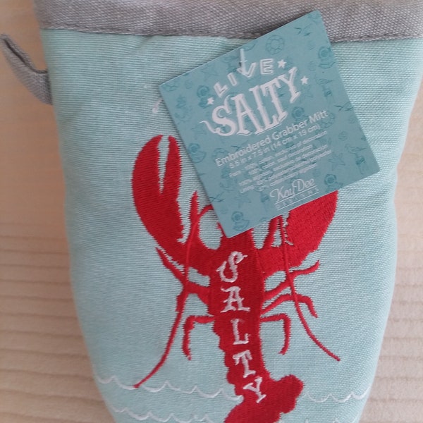 Lobster Grabber Mitt, Handmade Dish Cloth & Scrubbie/ Gift Set