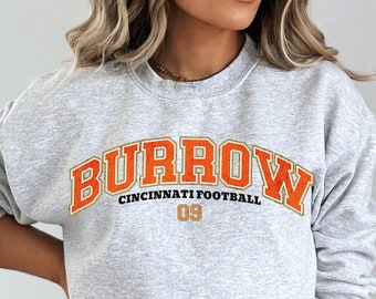 Joe Burrow Sweatshirt, Burrow Crewneck, Joe Burrow Shirt, Retro Cincinnati Football Sweatshirt, Vintage Style Cincinnati, Cincy Sweatshirt