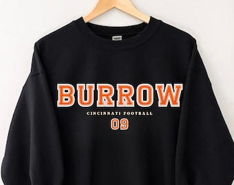 Joe Burrow Sweatshirt, Burrow Crewneck, Joe Burrow Shirt, Retro Cincinnati Football Sweatshirt, Vintage Style Cincinnati, Cincy Sweatshirt