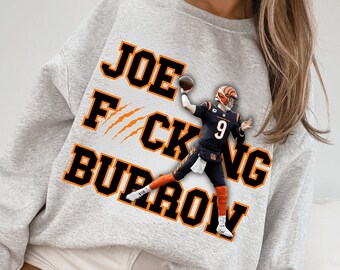 Joe Burrow Sweatshirt, Burrow Crewneck, Joe Burrow Shirt, Retro Cincinnati Football Sweatshirt, Cincinnati Bengal, Cincy Sweatshirt