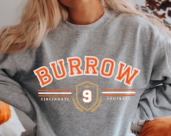 Joe Burrow Sweatshirt, Burrow Crewneck, Joe Burrow Shirt, Retro Cincinnati Football Sweatshirt, Vintage Style Cincinnati, Cincy Sweatshirt