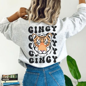 Sudadera de fútbol retro de Cincinnati, estilo vintage Cincinnati, sudadera Joe Burrow, regalo para fan de Cincinnati, sudadera Cincy, Hubbard