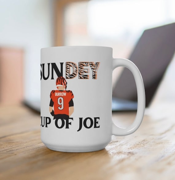 Joe Burrow Mug 15oz, Cup of Joe Mug, Cincinnati Mug, Gift for Cincinnati Fans, Joe Burrow Coffee Cup, Gift for Joe Burrow Fan