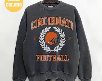 Comfort Colors Cincinnati Football Sweatshirt, Bengal Sweatshirt, Joe Burrow Sweatshirt, Joe Burrow Shirt, Cincinnati Football Shirt,Hubbard