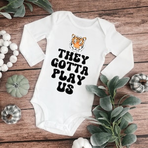 Infant Cincinnati Football Bodysuit, Vintage Style Cincinnati Football Baby Bodysuit, Joe Burrow Baby Bodysuit Infant Long Sleeve Bodysuit