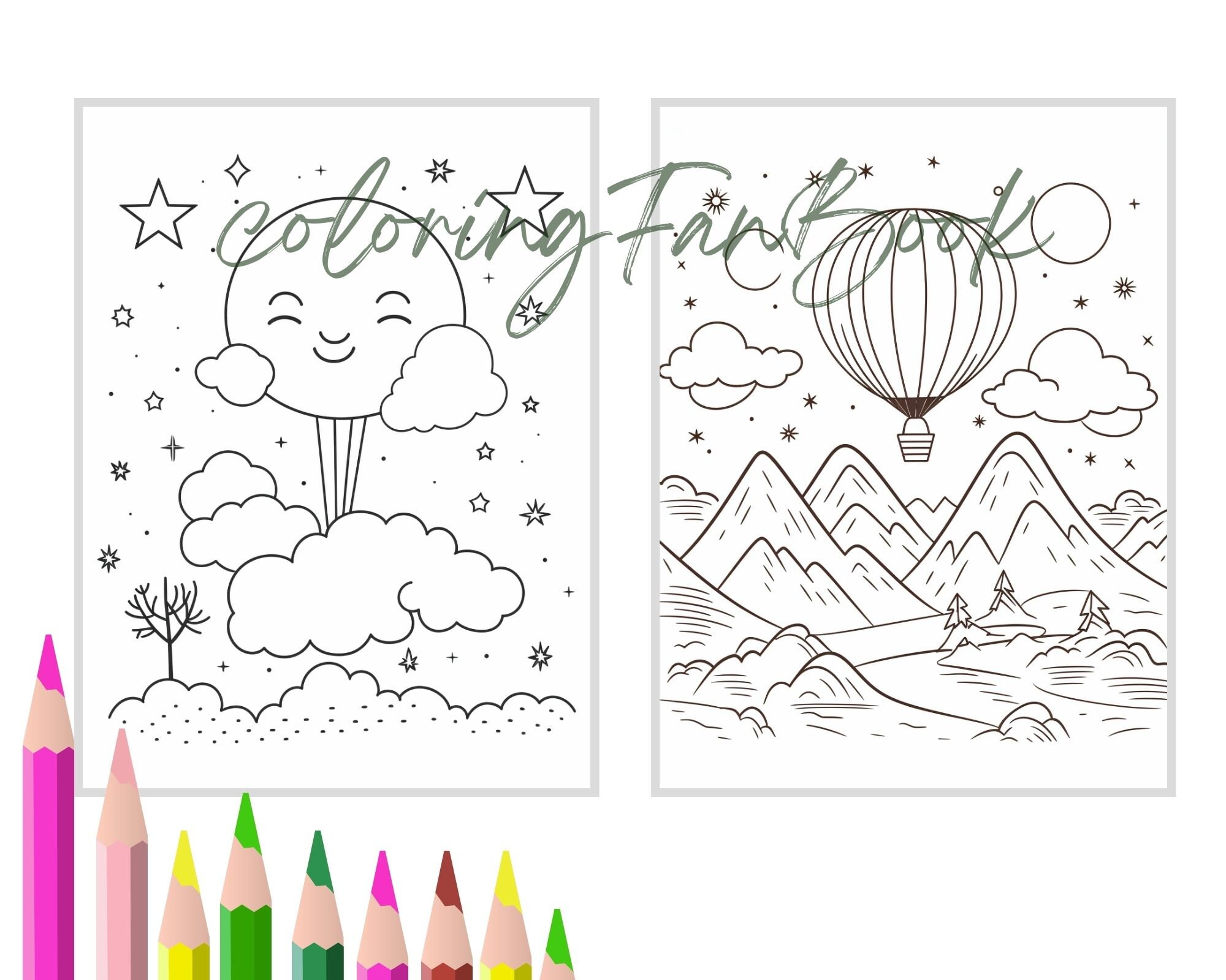 Summer Printable Summer Coloring Pages for Kids Coloring Etsy