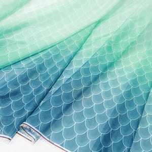 6 Farben, wunderschöne Fischschuppen Muster Stoff, Farbverlauf Stoffe für Party Kleid, Kostüm-Design, Abschlussball Kleid, Meerjungfrau Kleid, Kunsthandwerk