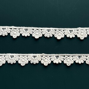14 Yards Cute Floral Trim, Cotton Embroidery Lace Trim for Necklace, Headbands, Dress, Curtains, Tablecloth, Notebook, Doll Clothes, Sewing