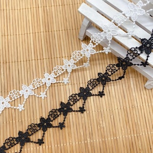 Lindo acabamento em renda, acabamento em renda veneziana, acabamento em renda bordada com flores para vestido, ligas, colar de renda, tiaras, vestido de boneca, vendido por 14 jardas