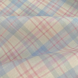 Chic Plaid Cotton Fabric for Girls Dress, Shirts, Blouses, Skirts, Tablecloth, Pillowcase, Home Decoration, Bags, Hair Bands, Crafts Sewing