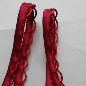 Button Loop Non-stretch, Satin Buttonhole Trim for Bridal Dress, Wedding Gowns, Corset, Historical Gown, Garments Sewing Accessories, 1 Pair