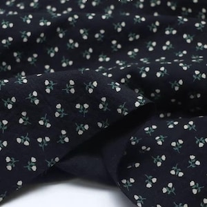 Tessuto floreale in cotone a 5 colori, tessuto in pizzo con stampa floreale per abiti da ragazza, camicette, gonne, copritavoli, federe, tessuto da cucito per sartoria.