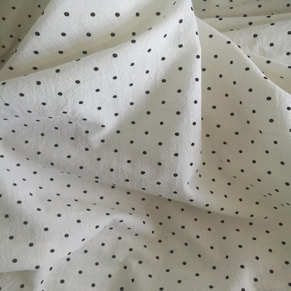 Comfortable Soft Pure Cotton Fabric, Polka Dot Print Crinkle Gauze Fabric,  Baby Clothing Fabric, Home Pajamas, Baby Bib, Sewing DIY