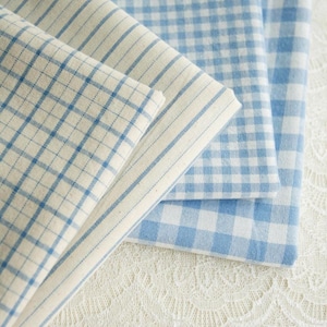 karierter Baumwollstoff im einfachen Stil, gestreifter Baumwollleinen für Taschen, Kostüme, Sofaüberzug, Vorhänge, Tischdecke, Basteln