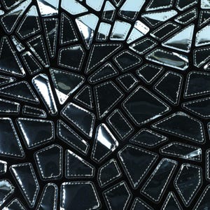 1 Yard Spiegel Silber Pailletten-Stoff, unregelmäßiger geometrischer Metallic-Stoff, Samt-Stoff, Modekleid-Stoff, Abschlussball-Partykleid-Stoff #9