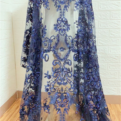 Navy Beaded Lace Trim for Wedding Gown Prom Dress Bridal Etsy