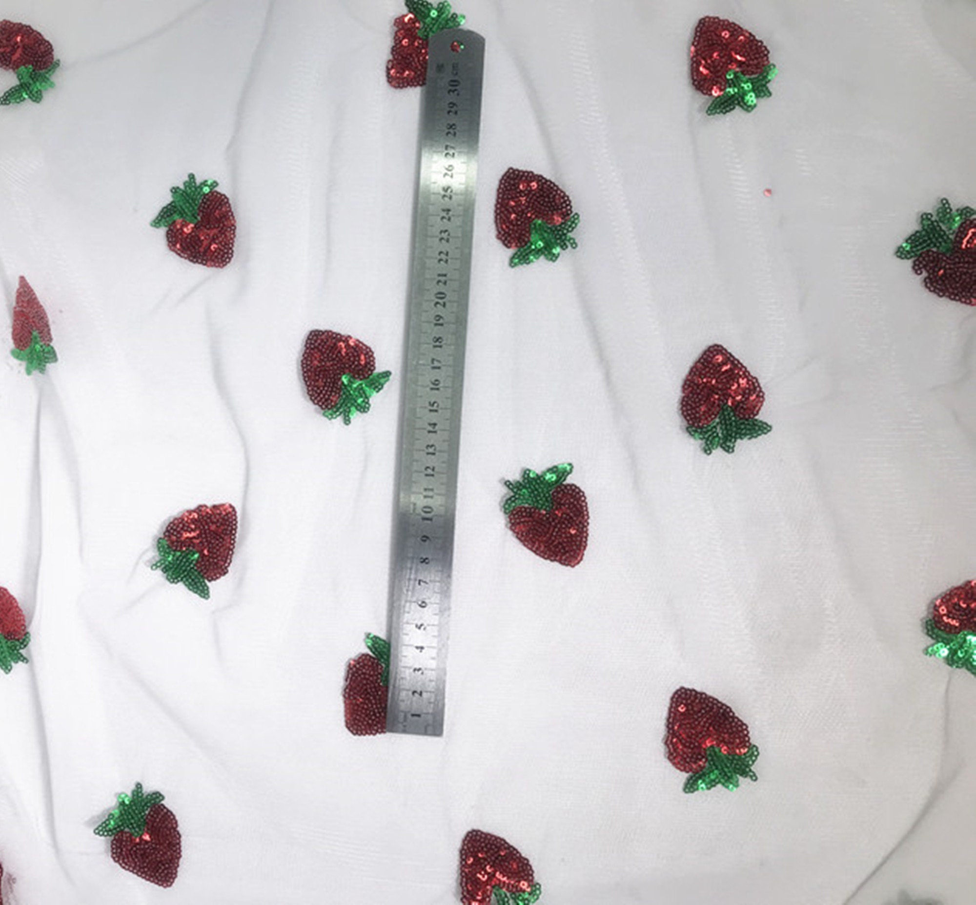 strawberry sequin tulle