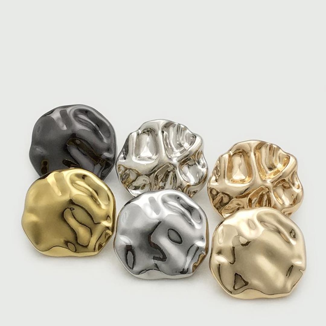 Chic Irregular Metallic Shank Button for Shirts, Dress, Jacket, Blouse ...
