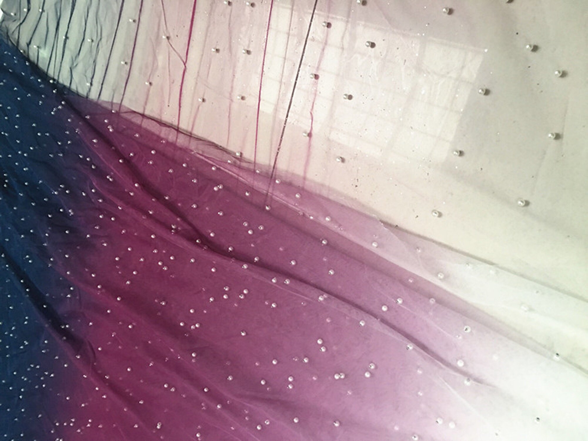 Blue Purple Ombre Tulle Lace Fabric Beaded Tulle Fabric Etsy Australia