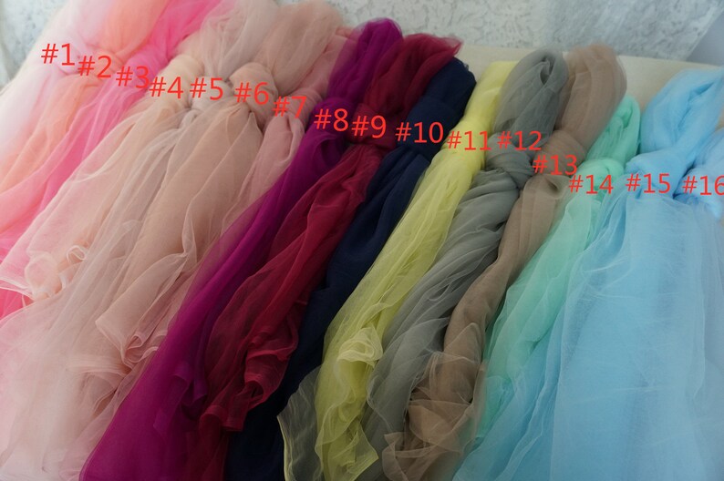 16 Colors Tulle Lace Fabric Soft Tulle Lace Fabric Net | Etsy