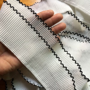High quality chiffon pleated trims ruffle chiffon lace trim by the yard for dresses sleeves costumes