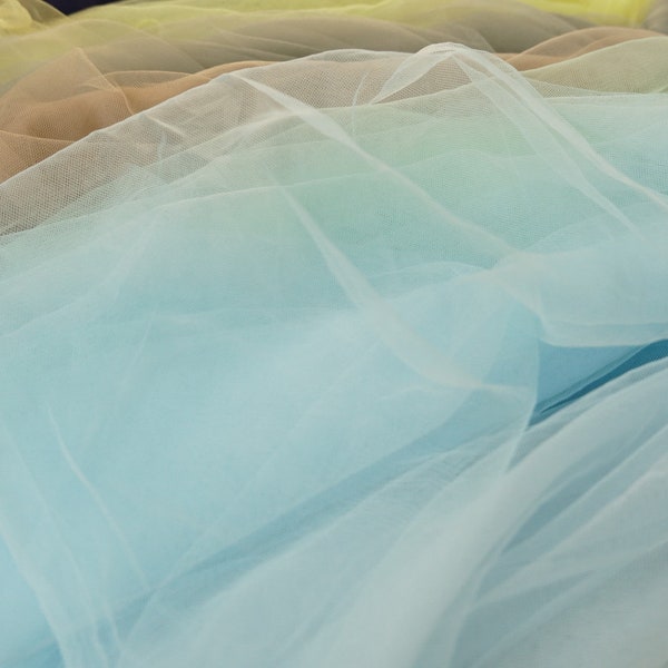 Tissu de dentelle de tulle 16 couleurs, tissu de dentelle de tulle doux, tissu net, tissu de tulle en nylon illusion, pour robe de mariée, robe de fille de fleur, voiles