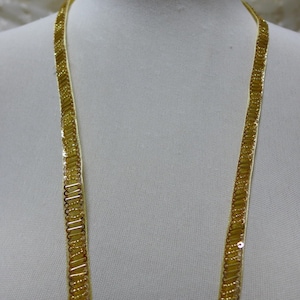 0.4&quot; Wide Gold Beaded Trim for Wedding Belt, Bridal Straps, Bridal Gown or Baby Headbands