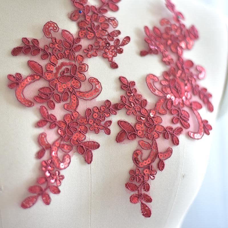 1 Pc Black Beaded Sequins Flower Lace Applique 3D Floral Embroidery Sew Patches Flower Beaded Lace Trim Gold Sequin Lace Ribbon Headpiece Clothing Br