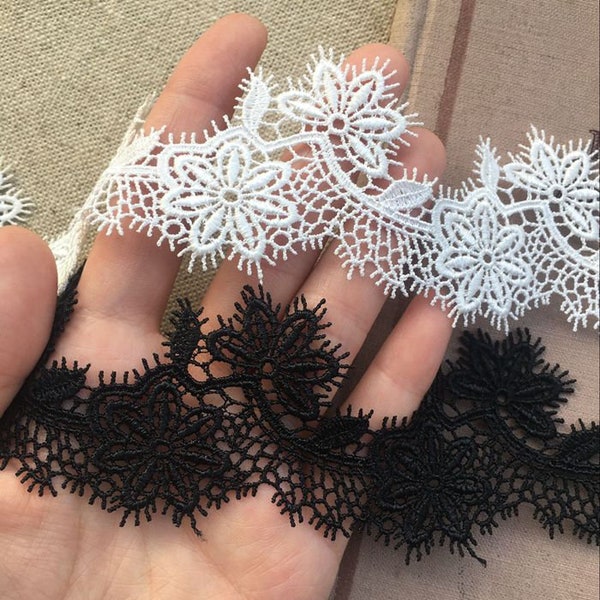 Guipure Lace Trim, Venice Hollowed Out Flower Trim For Wedding Dress, Skirt Sleeve, Dress Decoration, Bridesmaids Robes, Wedding Veil