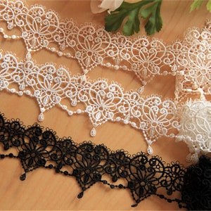 Hollowed Lace Court Style Embroidery Venice Lace Trim for Dress Decor Sewing Supplies DIY Costume 2 Yards