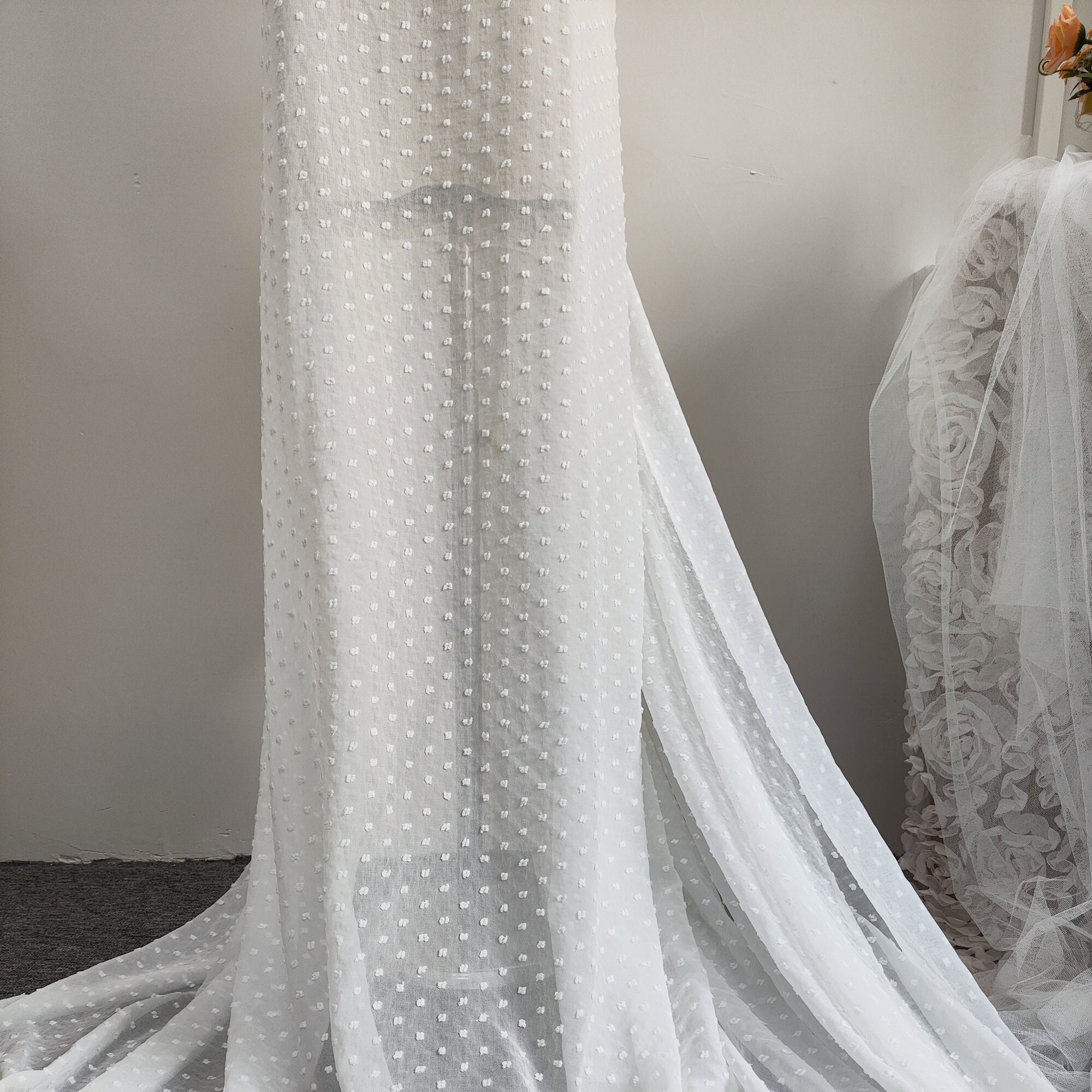 White Chiffon Dress Overlay