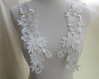 White Venice Applique, Bridal Lace Applique, Wedding Accessories