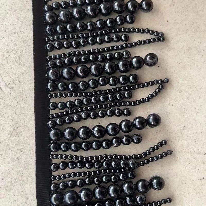 Nastro Con Frange E Perline Lucenti: Larghezza 15,2 Cm, Lunghezza 1,8 M Per I Tuoi Progetti Fai Da Te, Abbellisci Abiti E Accessori (Oro) - 4
