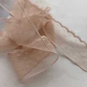 10 jardas de lindo acabamento de renda rosa, lindo acabamento de fita de renda para faixas de cabelo, lindo acabamento de renda de bolinhas para roupas de boneca, vestido de menina, costura artesanal