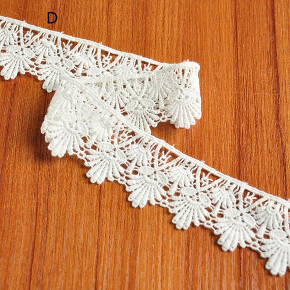 White Galloon Lace Trim with Lace Ribbon Lace - 2.5 (WT0212U05